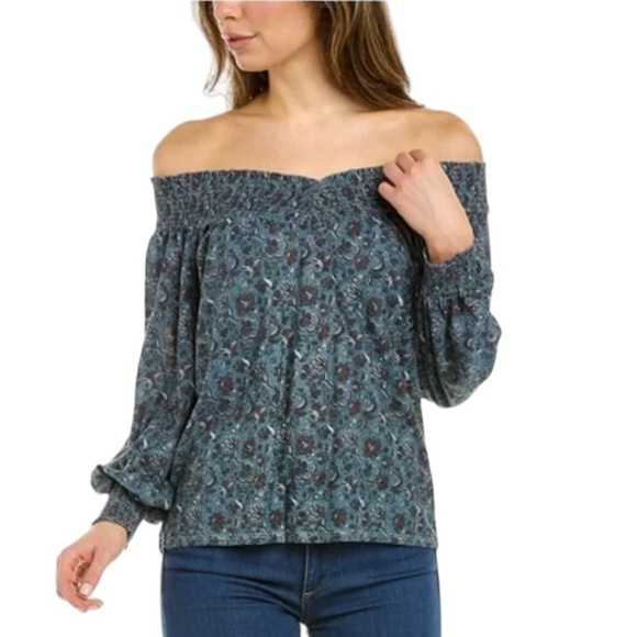 SOLD Nation LTD | Printed Off The Shoulder Top Size Small - Picture 1 of 8